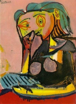 Femme accoudee 3 1938 cubiste Pablo Picasso Peinture à l'huile